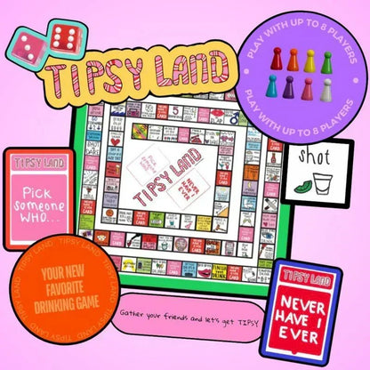 🔥 Last Day Sale 50% Off ⏰ Party Board Game - Fun Drinking Game for Friends 🍷